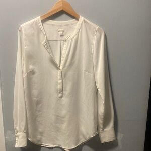 J.Crew, long sleeve blouse cream color